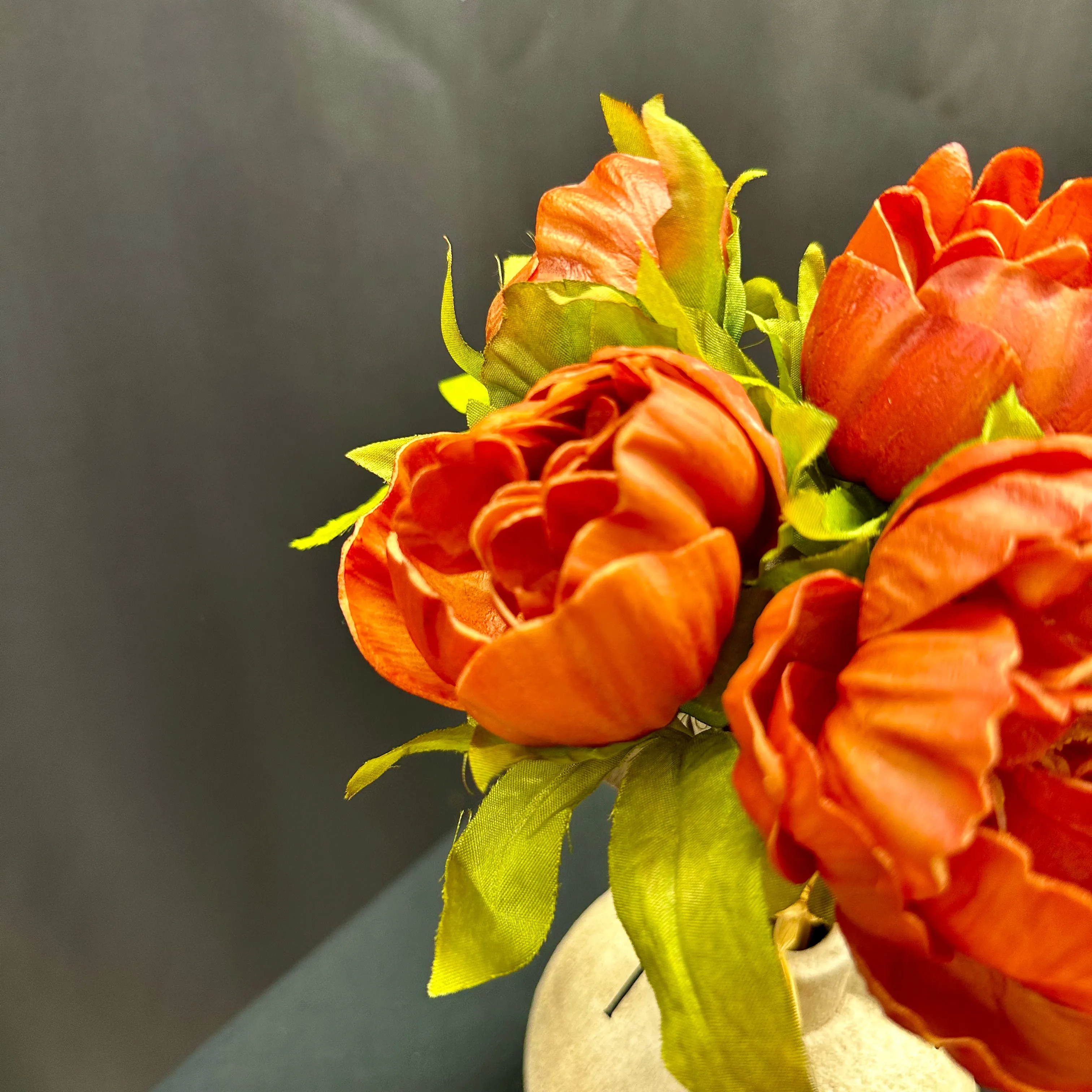11" Peony 5 Stem Bundle