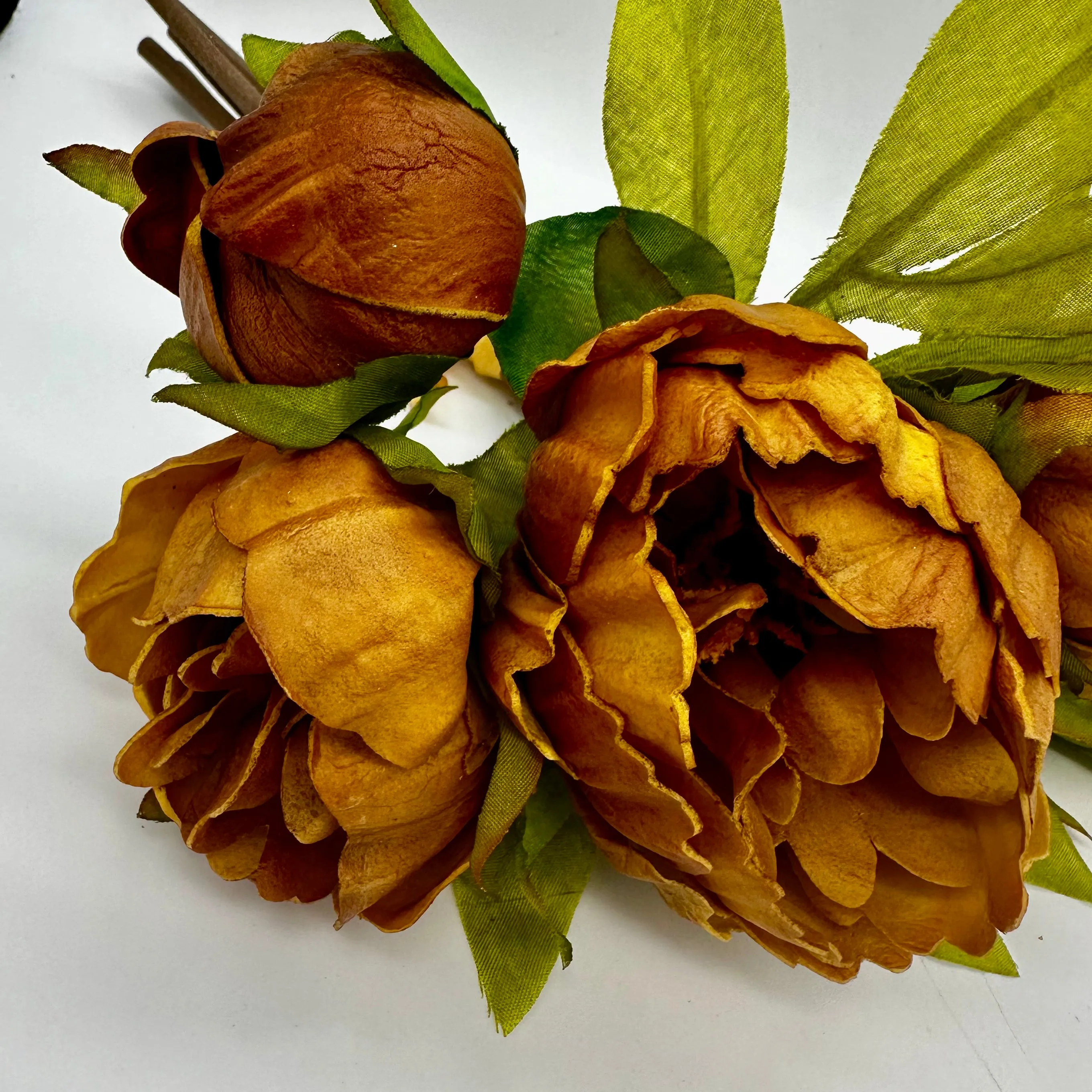 11" Peony 5 Stem Bundle