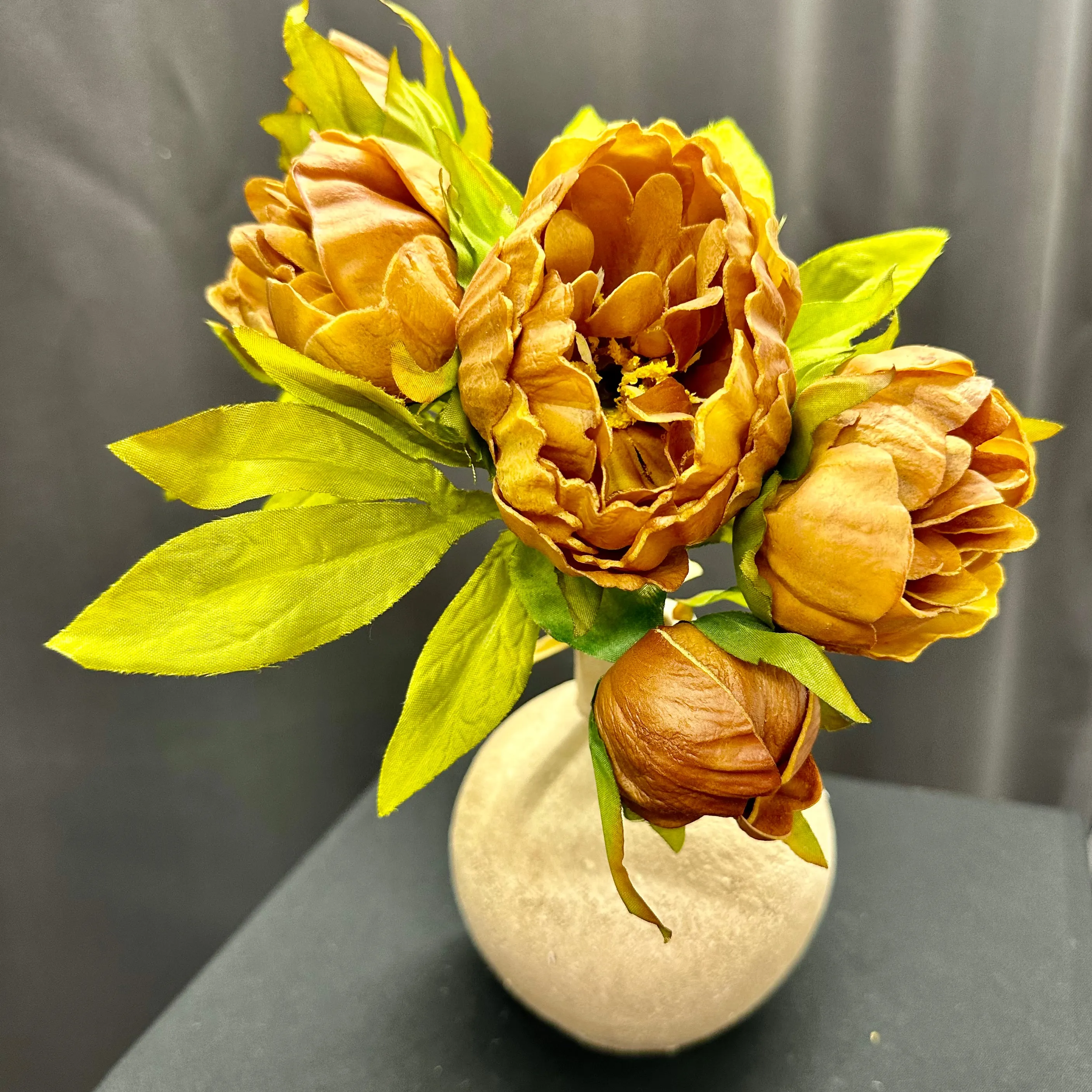 11" Peony 5 Stem Bundle