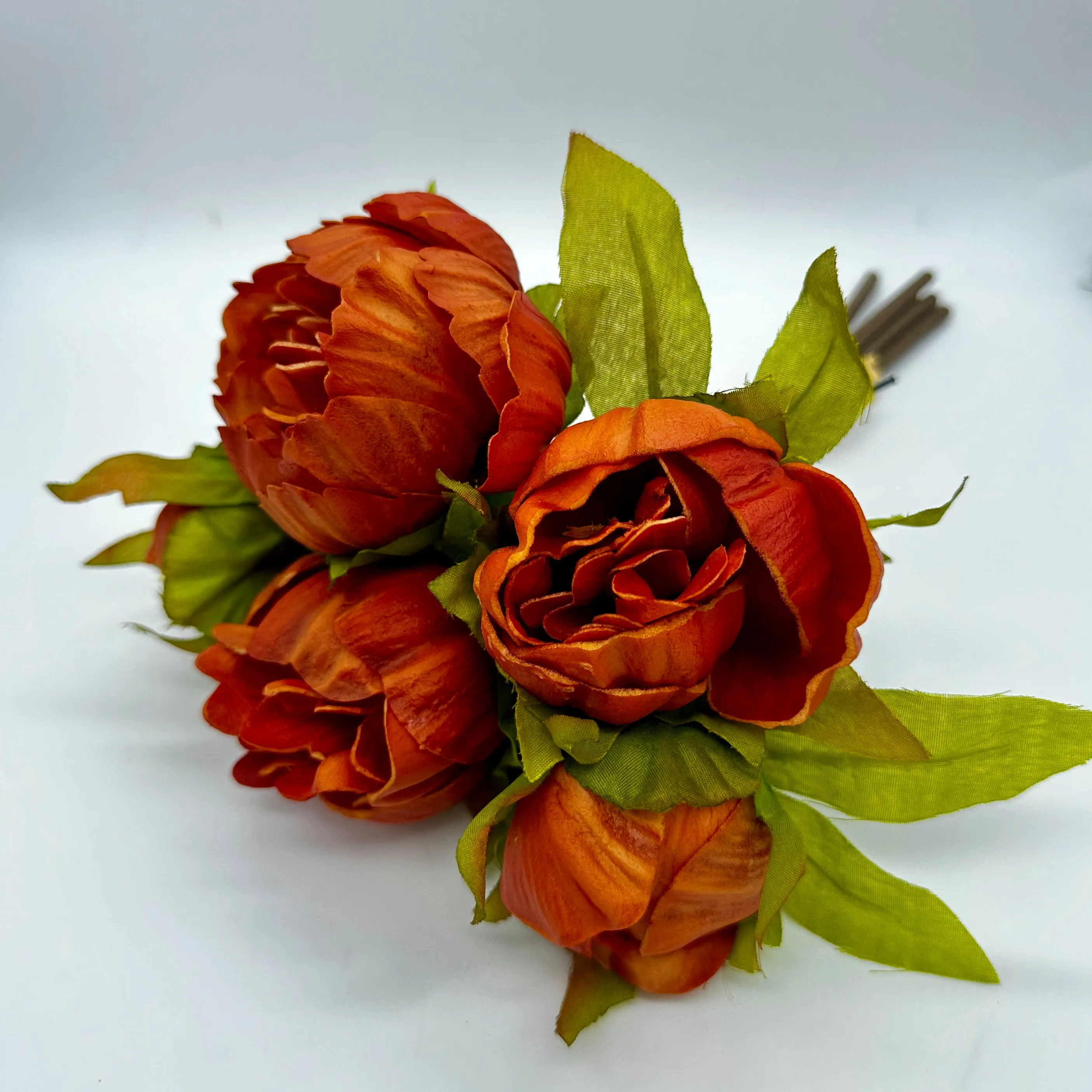 11" Peony 5 Stem Bundle