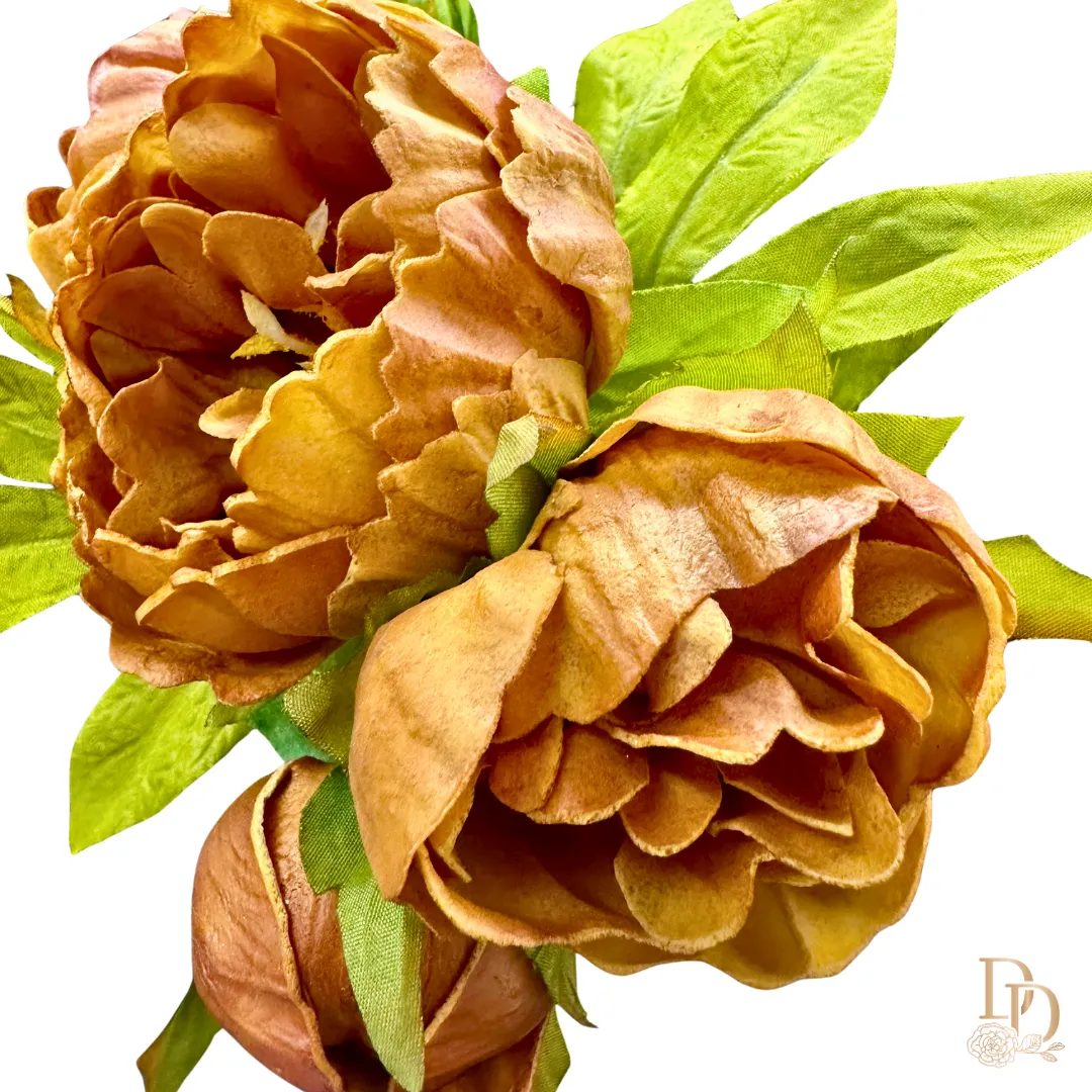 11" Peony 5 Stem Bundle
