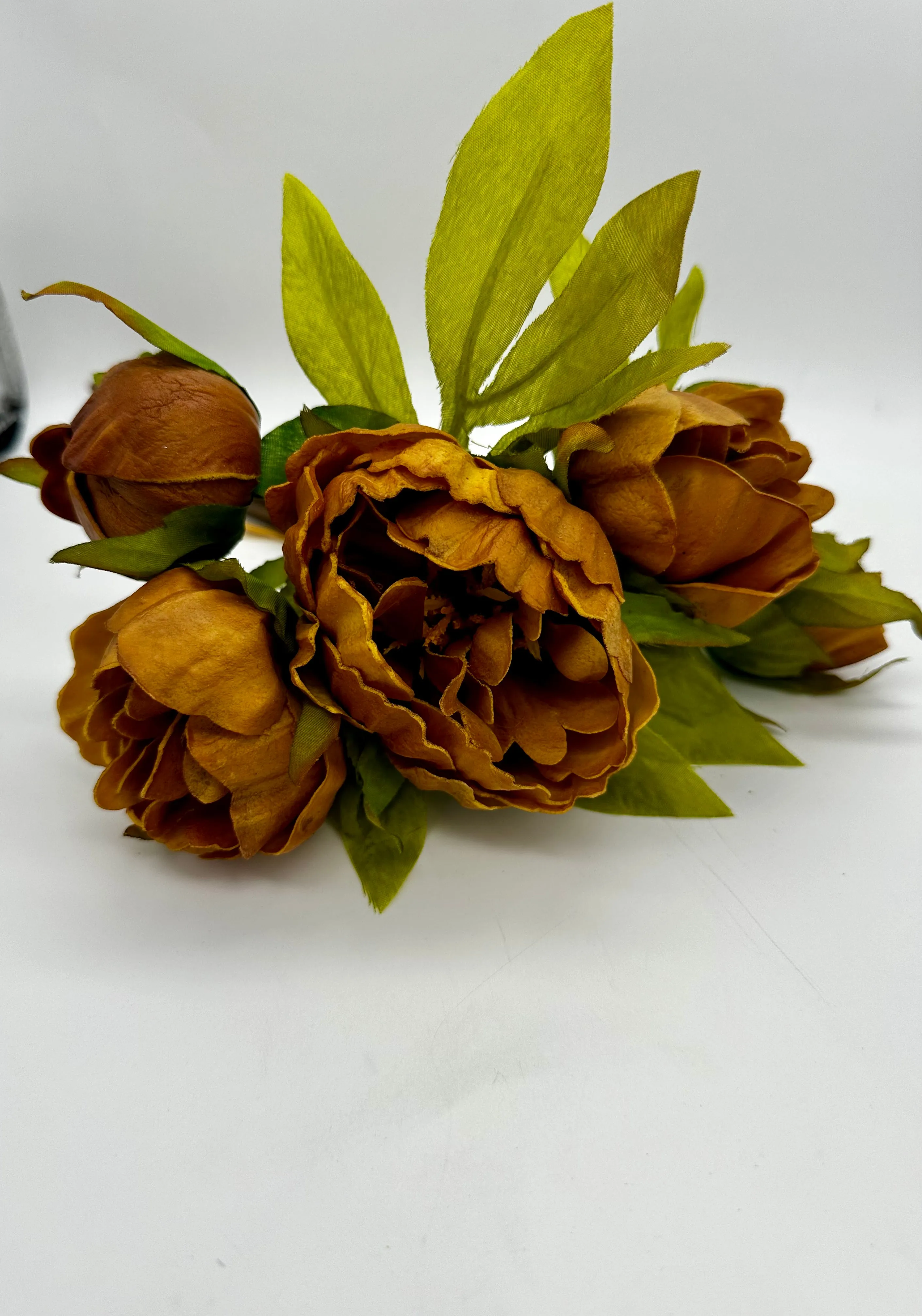 11" Peony 5 Stem Bundle
