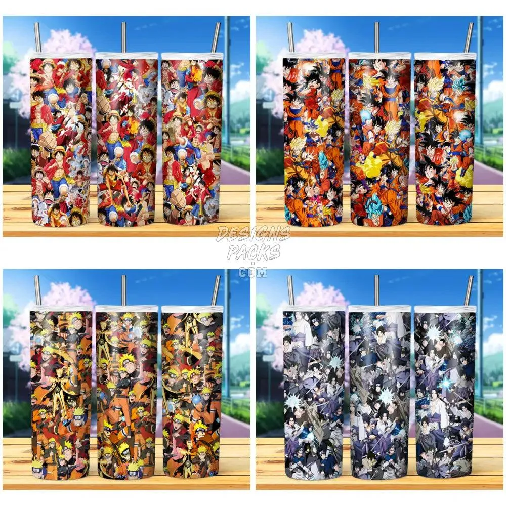 13 ANIME SEAMLESS PATTERN Tumbler Wrap Bundle JPG