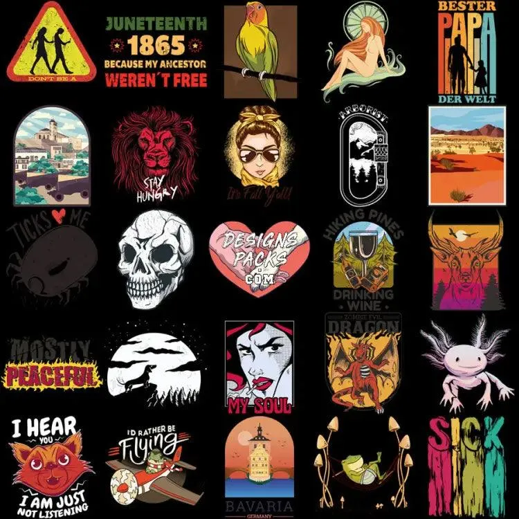 180 Mixed Designs Bundle PNG