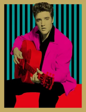 1956: Rock and roll singer Elvis Presley Screen print #1/75