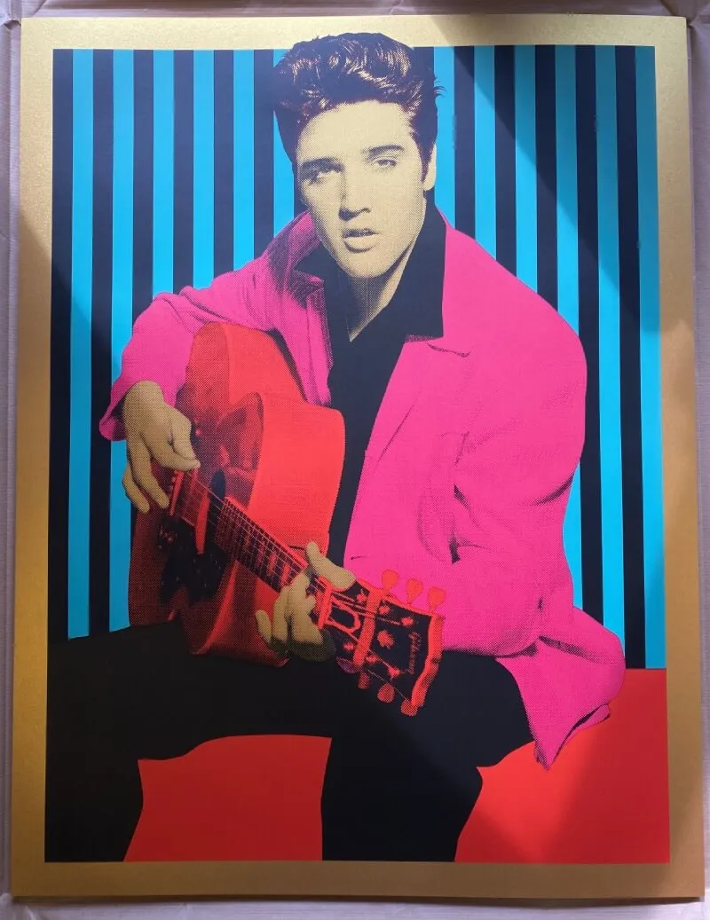 1956: Rock and roll singer Elvis Presley Screen print #1/75