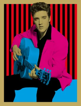 1956: Rock and roll singer Elvis Presley Screen print Limited Edition of 30
