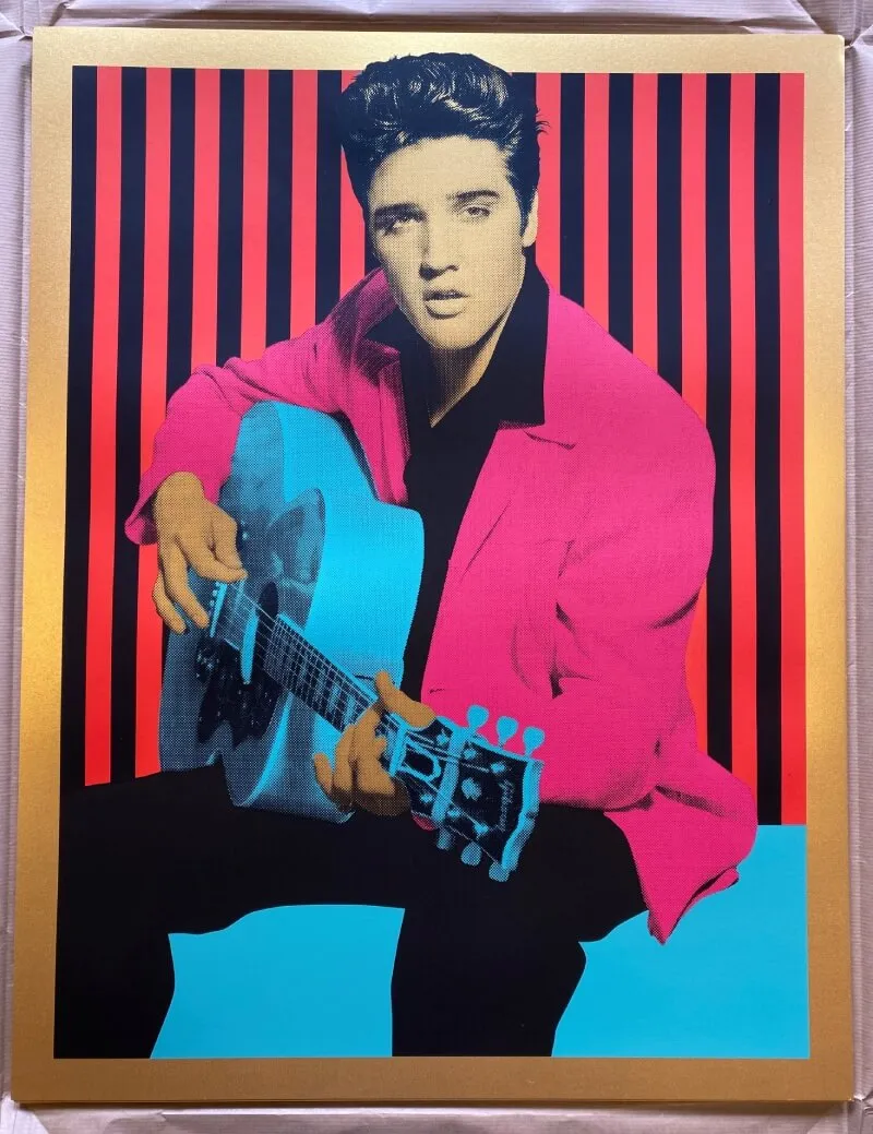 1956: Rock and roll singer Elvis Presley Screen print Limited Edition of 30