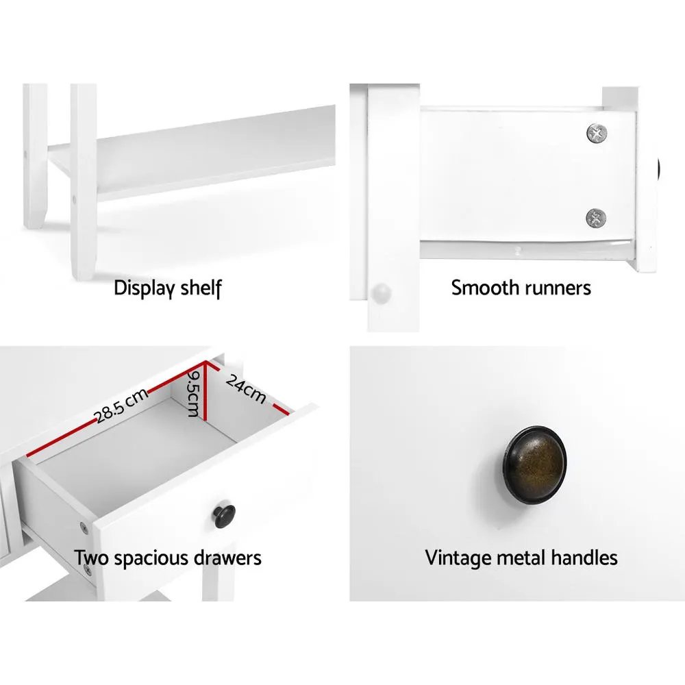 2 Drawer Hallway Display Console Table