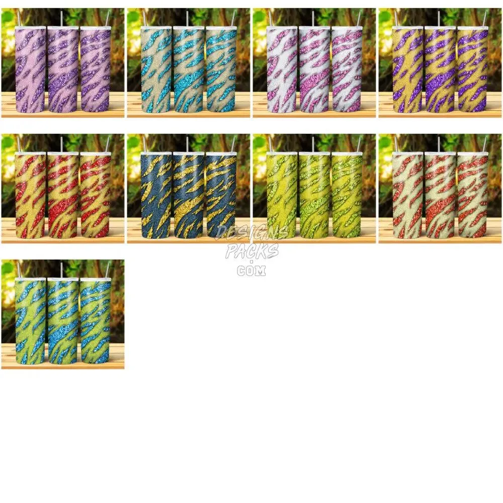 24 ANIMAL PRINT GLITTER Tumbler Wrap Bundle JPG