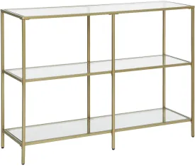 3 Tier Metal Storage Rack Cupboard With Tempered Glass Tops