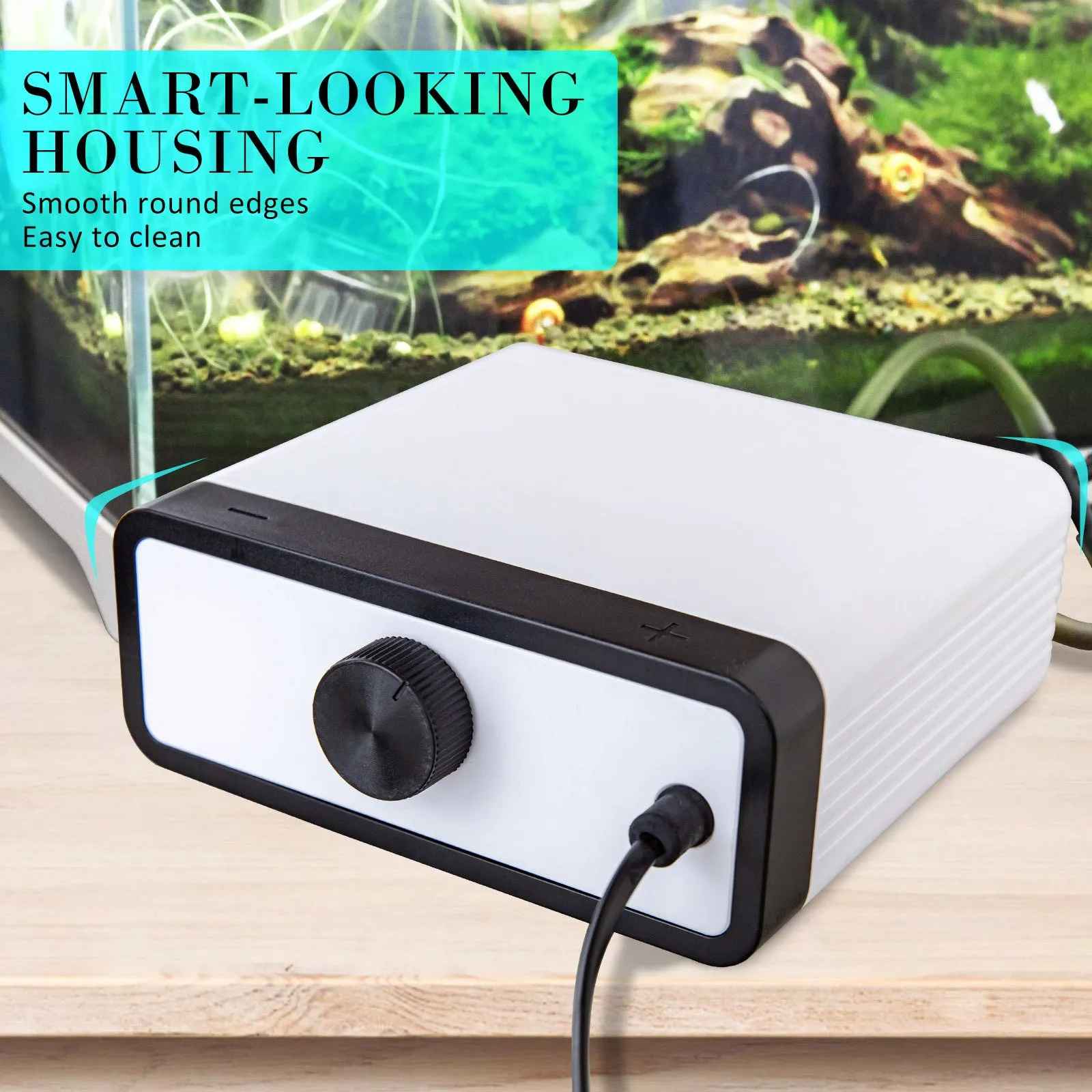 4-Outlet Quiet Aquarium Air Pump 670L/H 8W - Dynamic Power