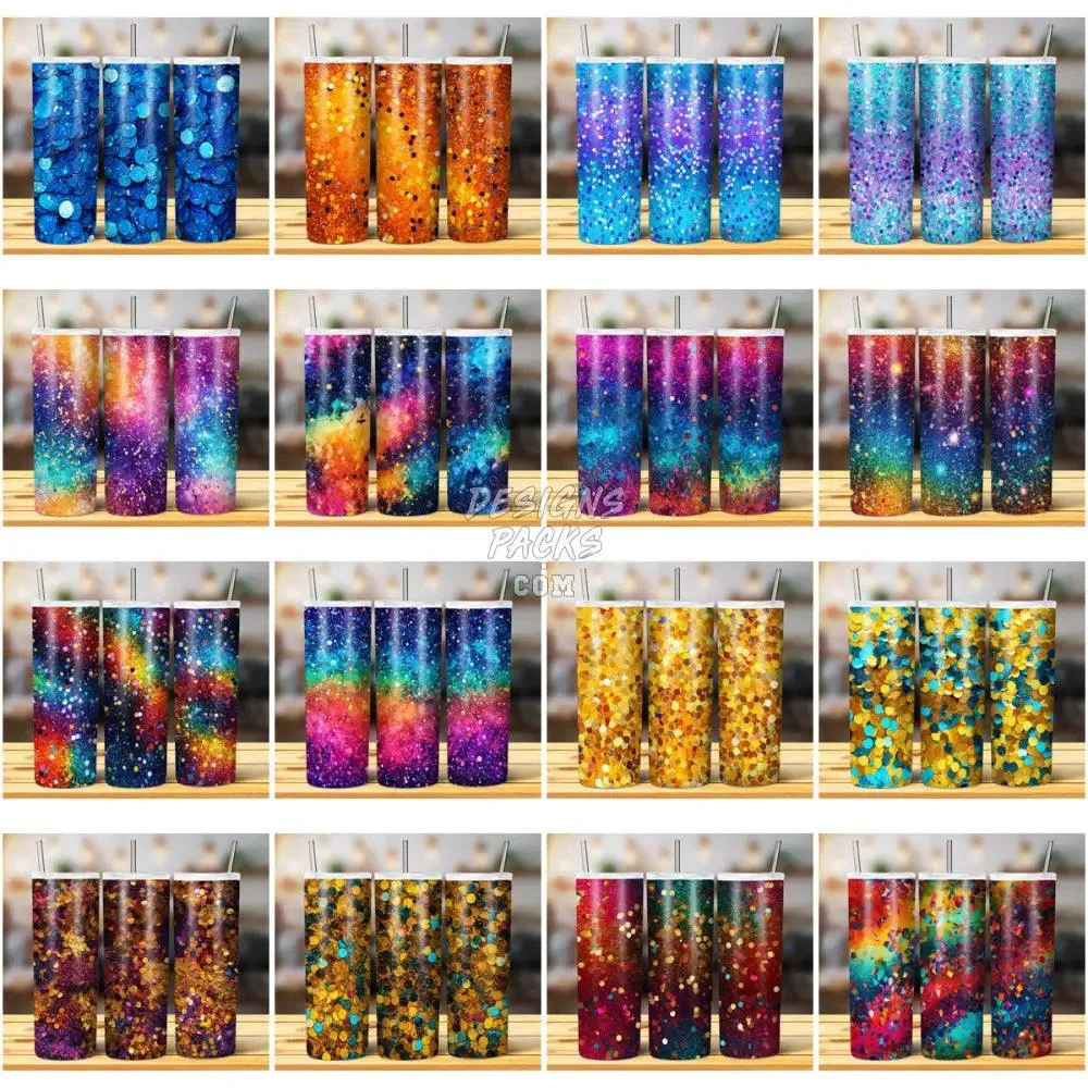 44 SEAMLESS GLITTER VARIOUS Tumbler Wrap Bundle JPG