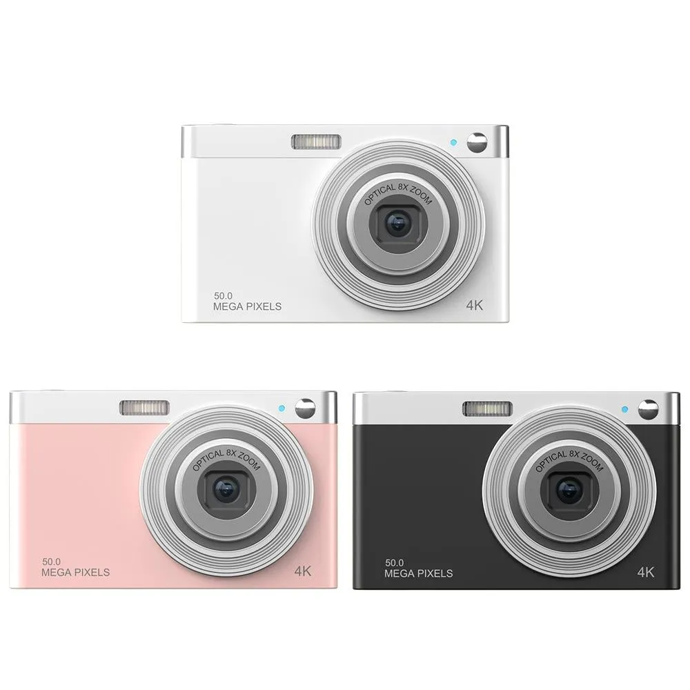 4K Digital Camera | 8x Optical Zoom | Telescopic Lens | Card Reader & 32G | White Edition