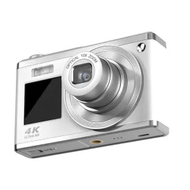 4K HD Digital Camera | 60MP | Dual Screen Selfie Camera | No Memory | White Edition