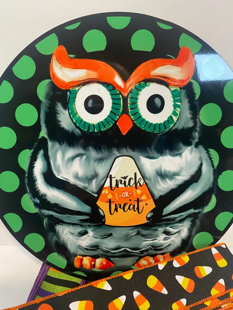 #518 Owl Sign and Ribbon Bundle