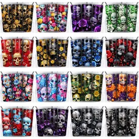64 Skull Gems Seamless Tumbler Wrap Designs Bundle JPG