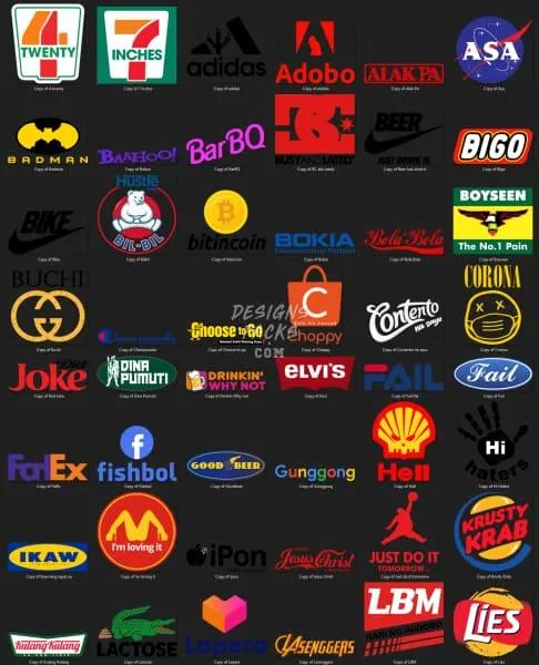 80 Brands Parody Designs Bundle PNG