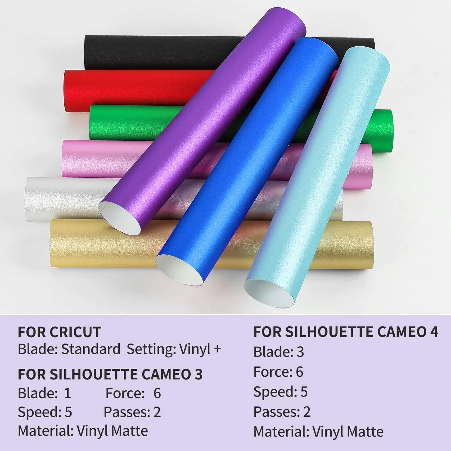 9 Pack, Shimmer Permanent Vinyl, 12"x12" Glitter Adhesive Vinyl Sheets