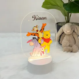 Acrylic LED Night Lamp- Winnie The Pooh & Friends