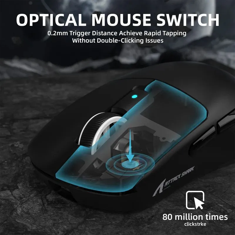 ATTACK SHARK R6 LIGHTSPEED Wireless Gaming Mouse