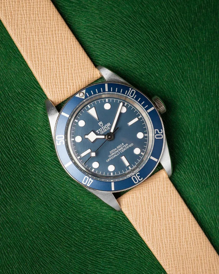 Beige - Saffiano Leather Watch Strap For Oris Diver 65