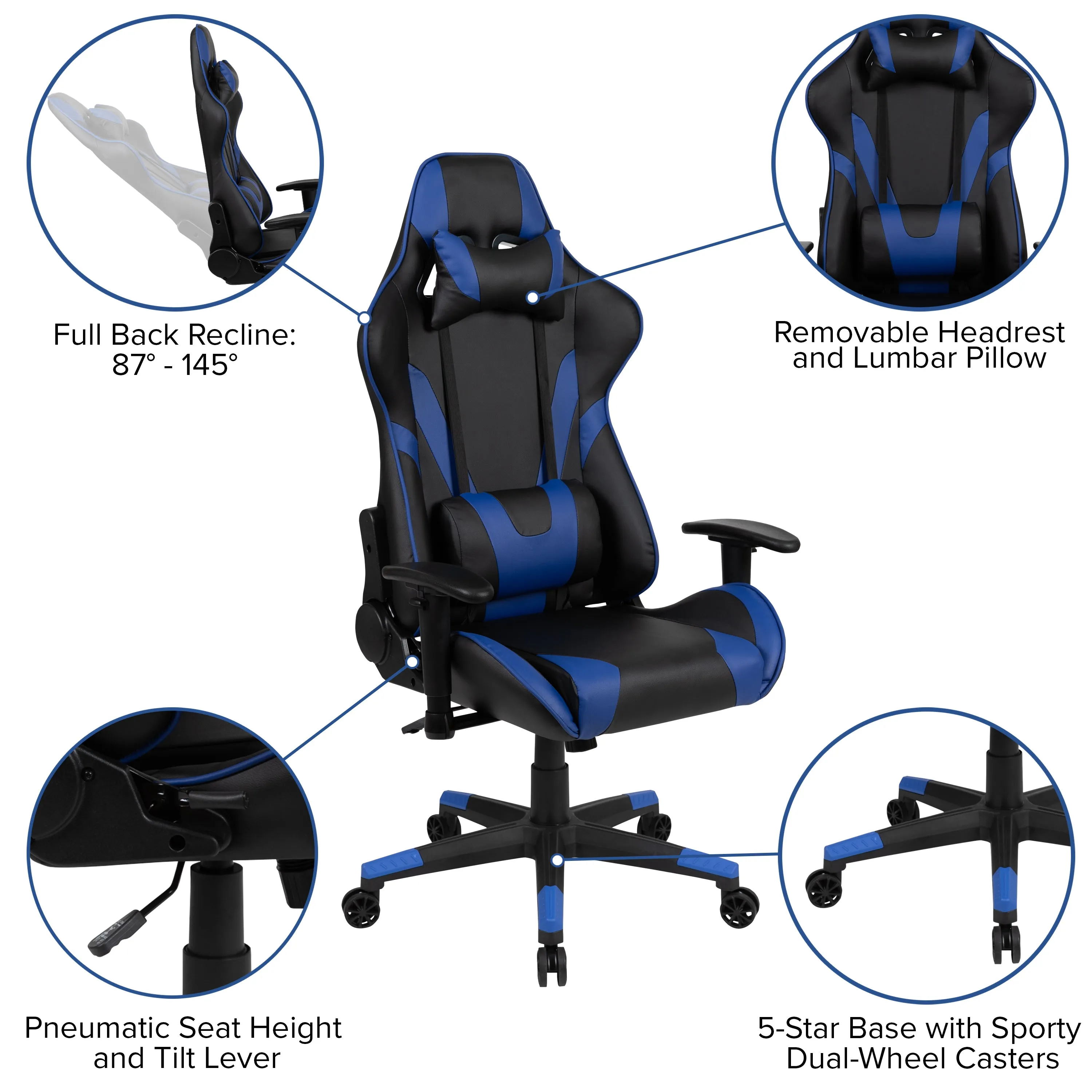 Black Gaming Desk & Chair Set BLN-X20D1904L-BL-GG