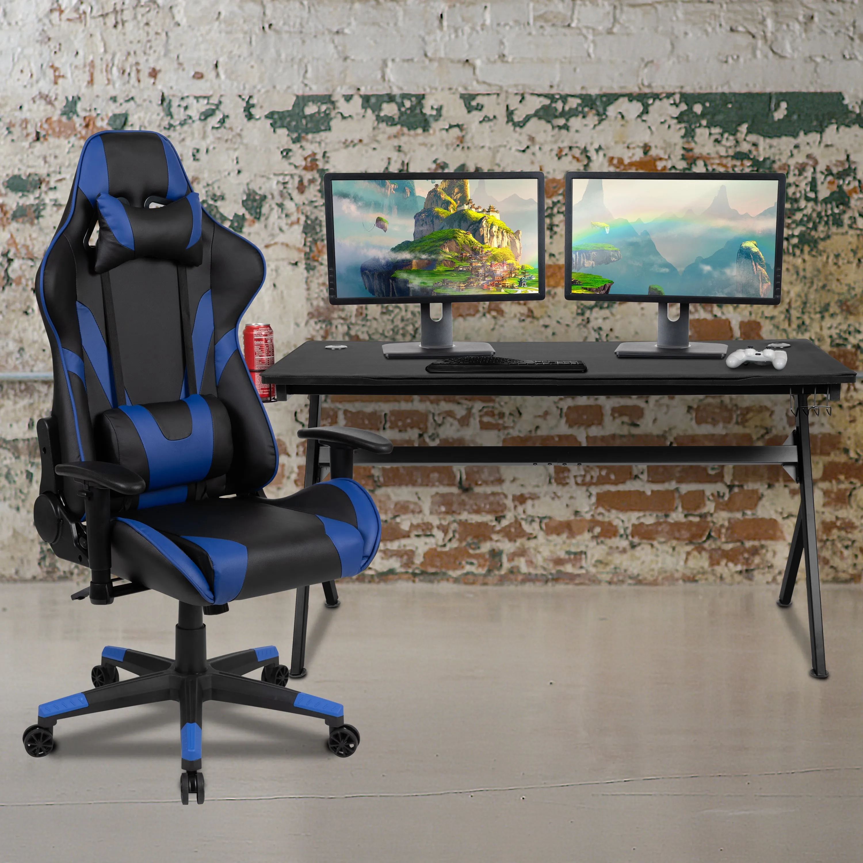 Black Gaming Desk & Chair Set BLN-X20D1904L-BL-GG