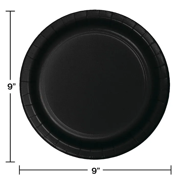 Black Paper Plates (75/Pkg)
