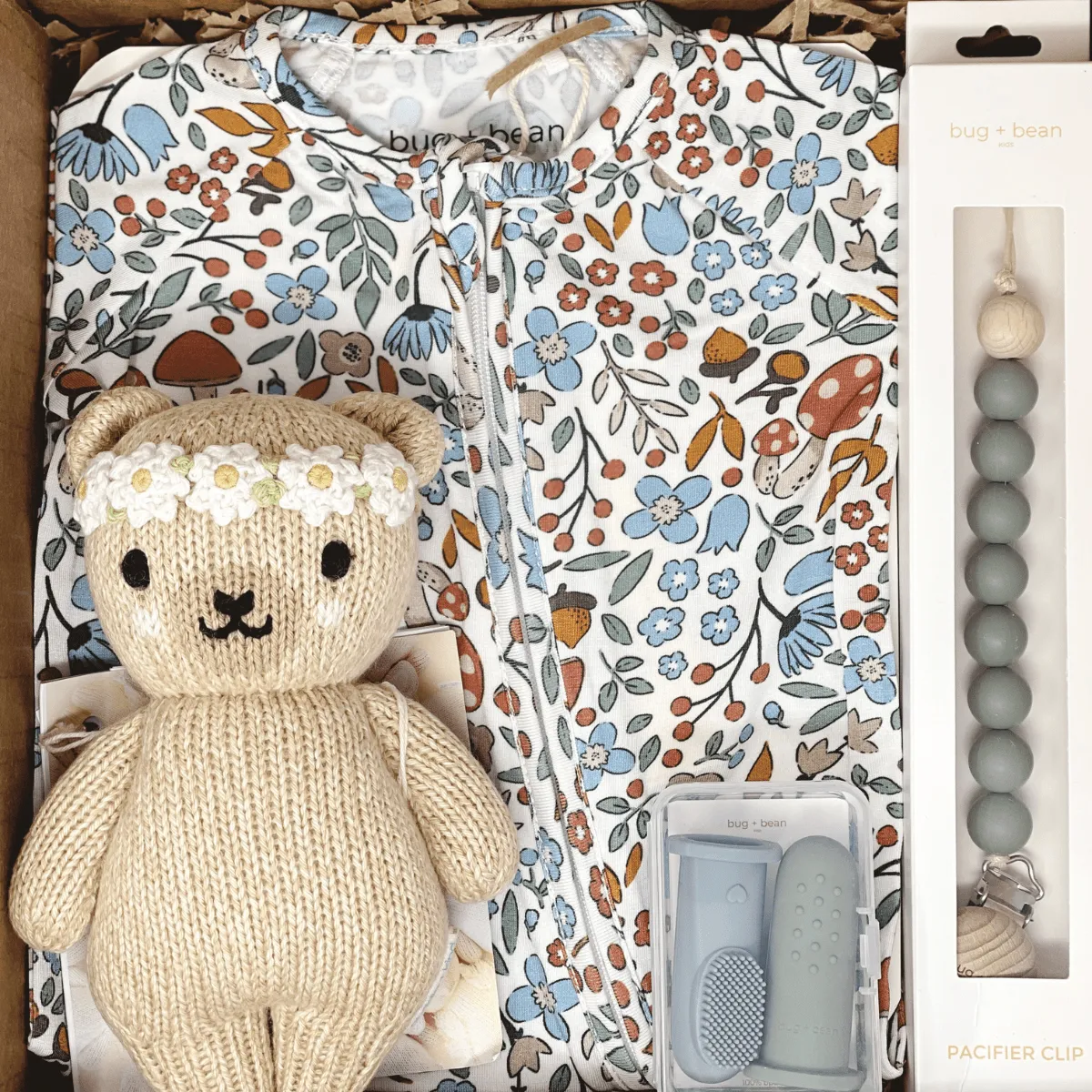 bug   bean x cuddle   kind Floral Gift Box (0-24m)