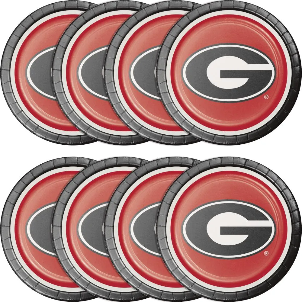 Bulk University of Georgia Paper Dinner Plates (96 per Case)