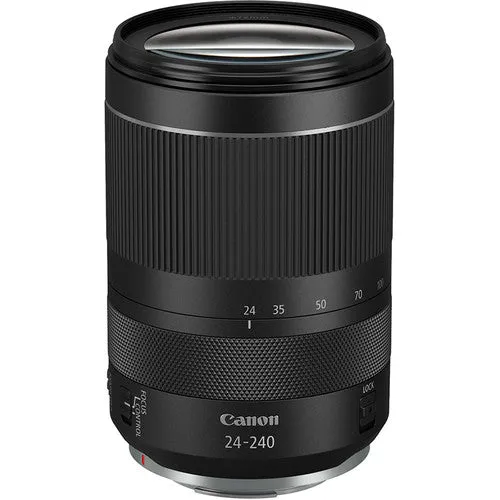 Canon RF 24-240mm USM Lens (Intl Model) with Filter Kits, Backpack Bundle