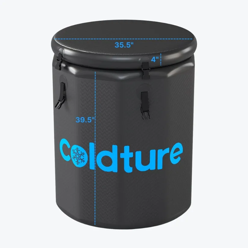 Coldture Barrel Cold Plunge Tub Bundle
