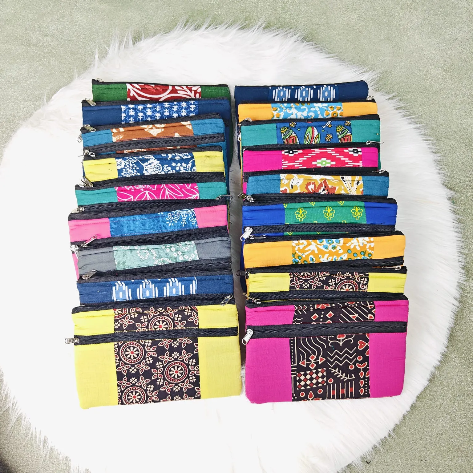 Cotton multizip purse bundle