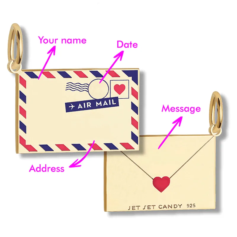 Customizable Air Mail Key Ring Bundle with Large Plane