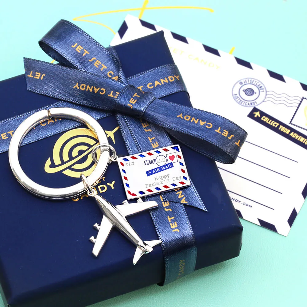 Customizable Air Mail Key Ring Bundle with Large Plane