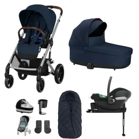 Cybex Balios S Lux Comfort Bundle in Silver/Ocean Blue