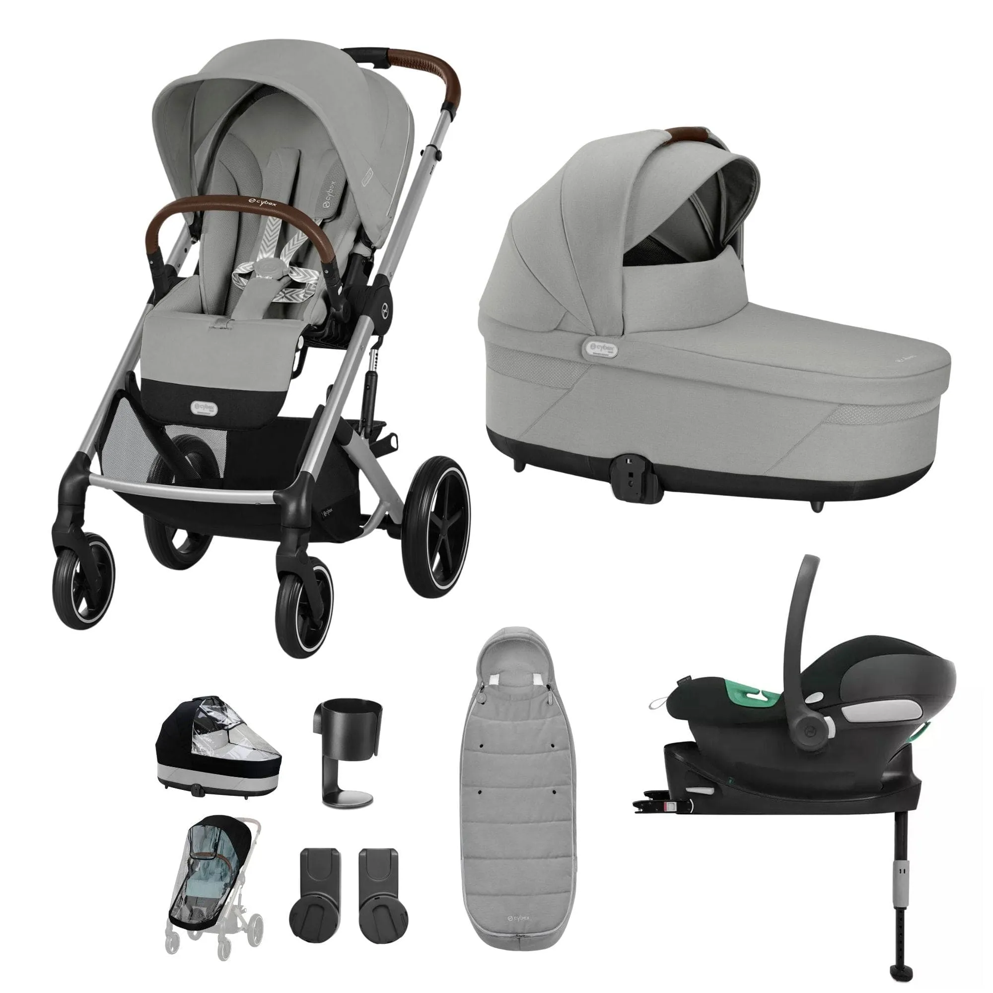 Cybex Balios S Lux Comfort Bundle in Silver/Stone Grey