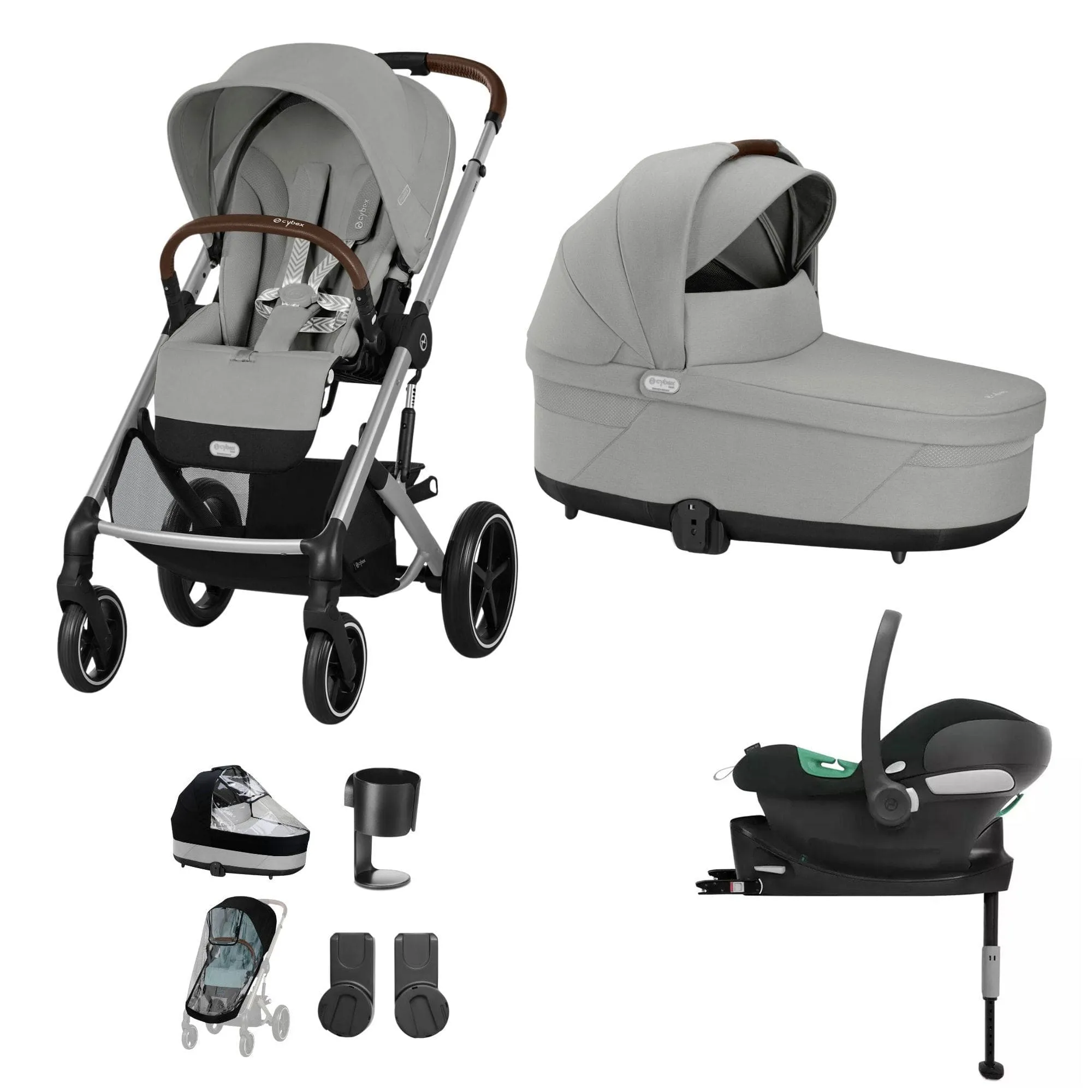Cybex Balios S Lux Comfort Bundle in Silver/Stone Grey