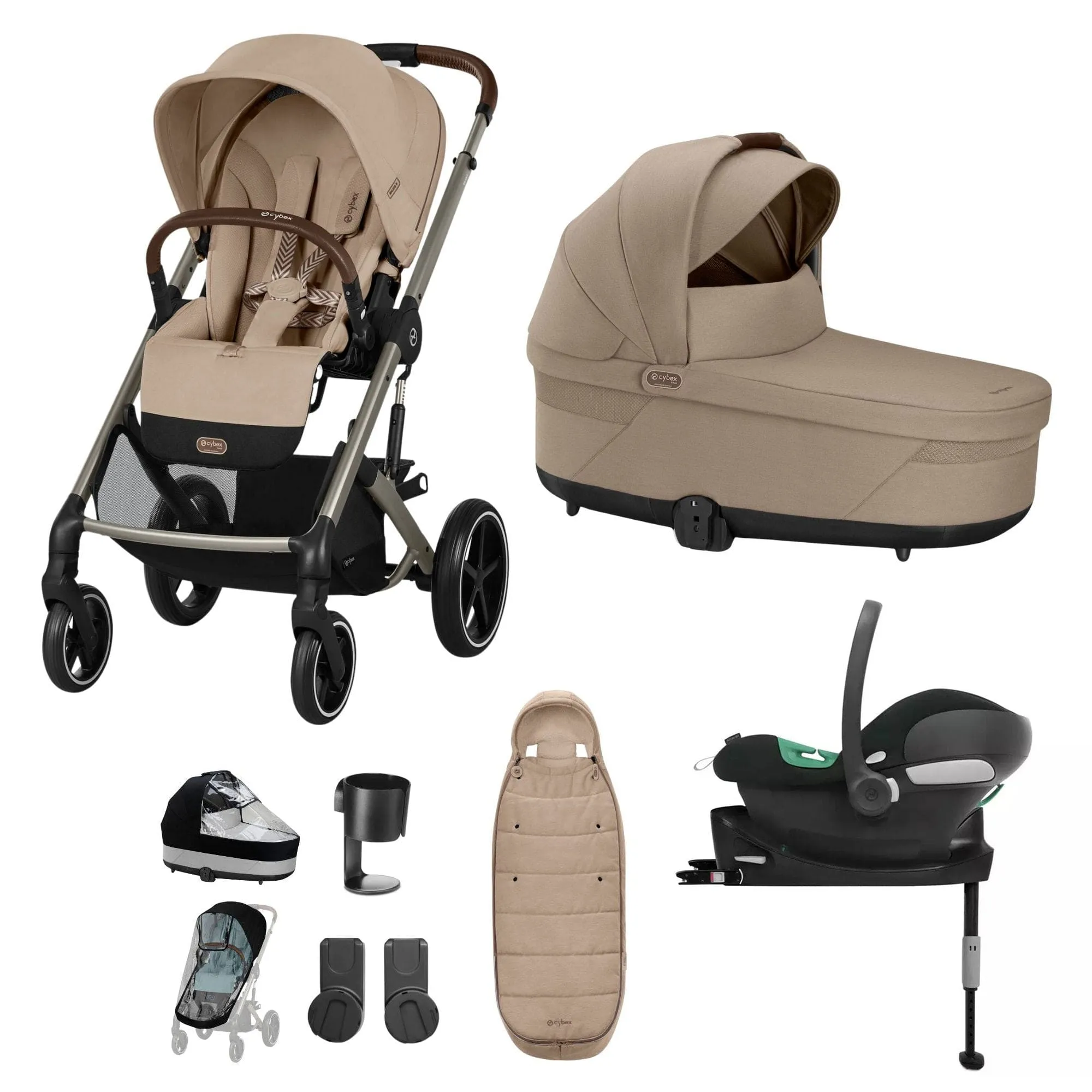 Cybex Balios S Lux Comfort Bundle in Taupe/Almond Beige