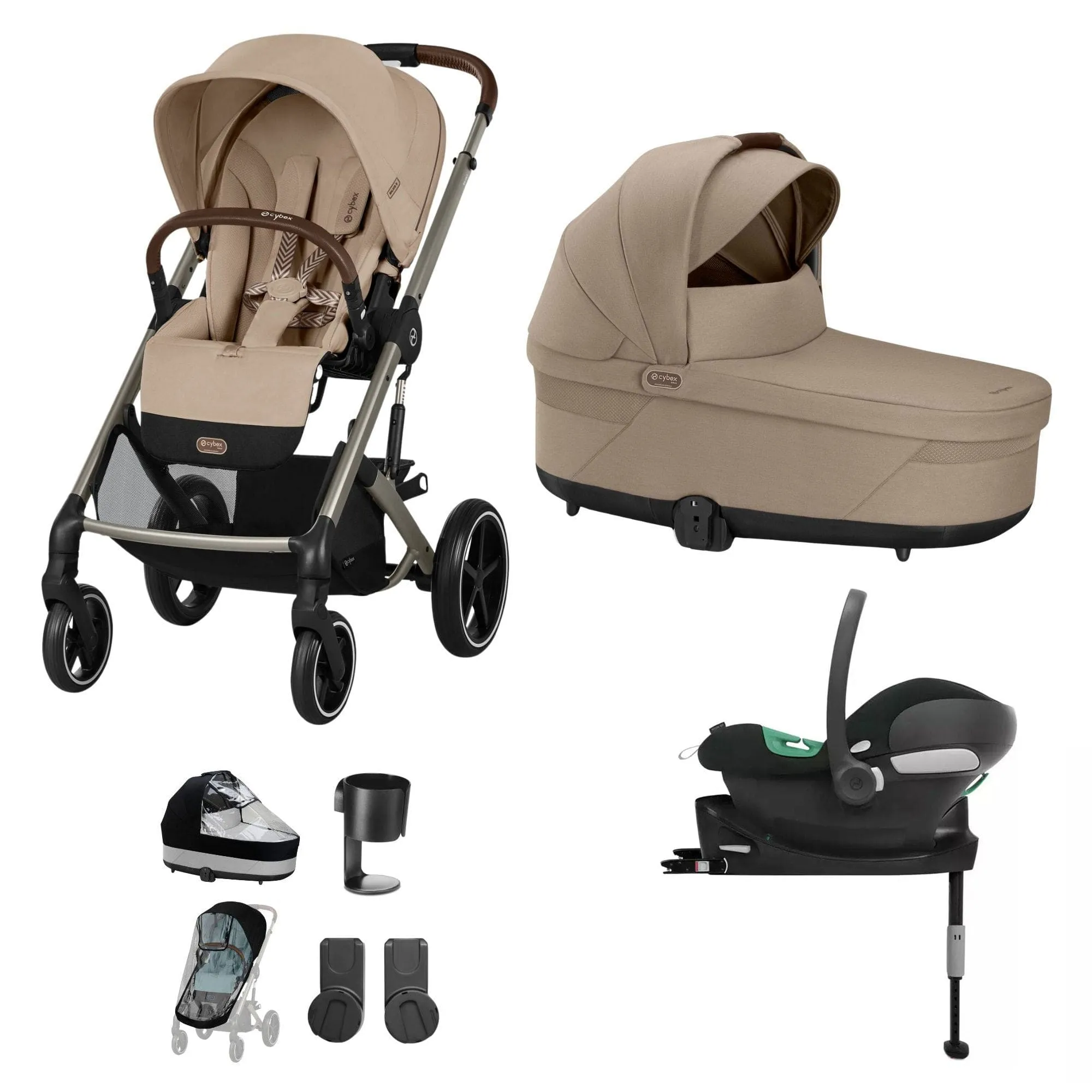 Cybex Balios S Lux Comfort Bundle in Taupe/Almond Beige