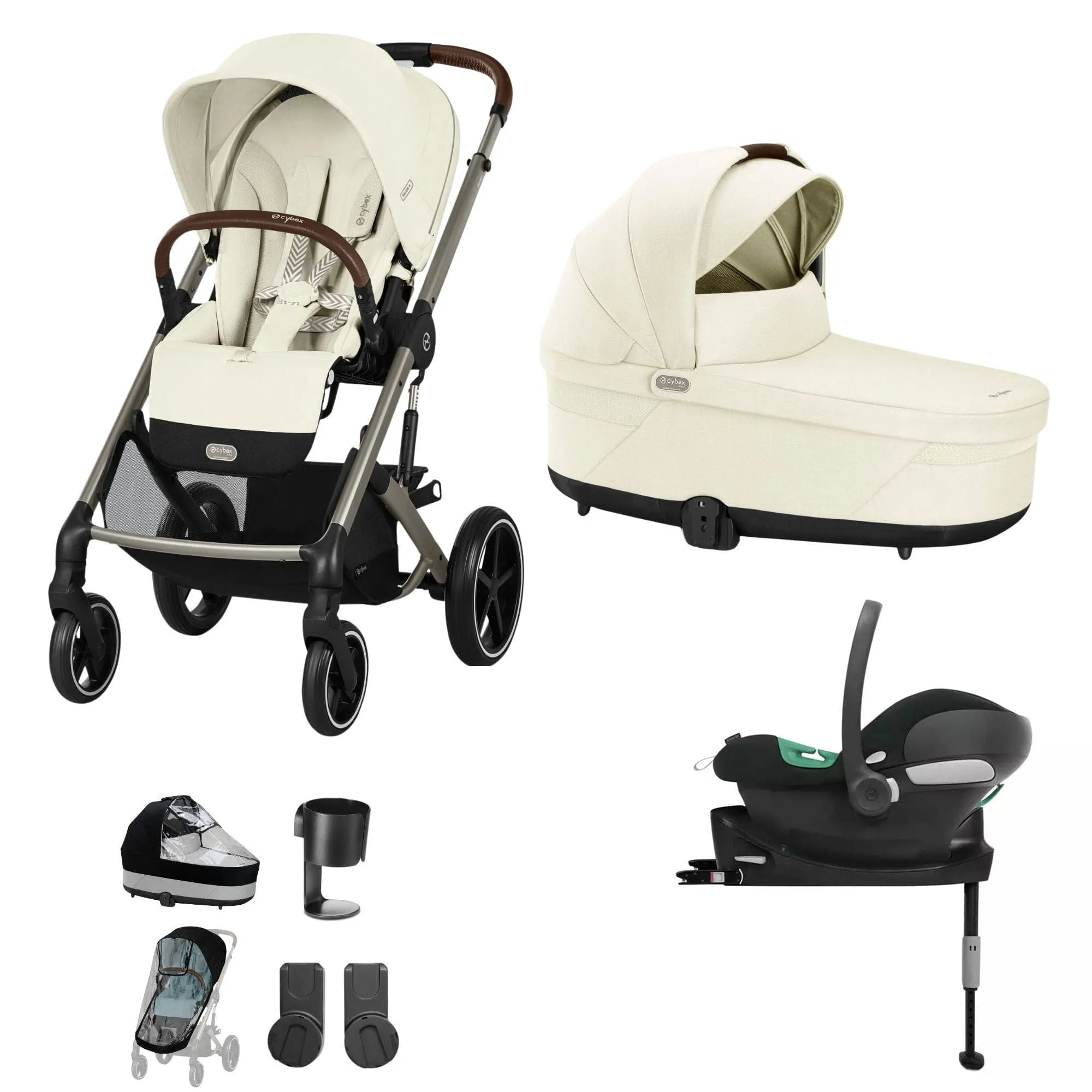 Cybex Balios S Lux Comfort Bundle in Taupe/Seashell Beige