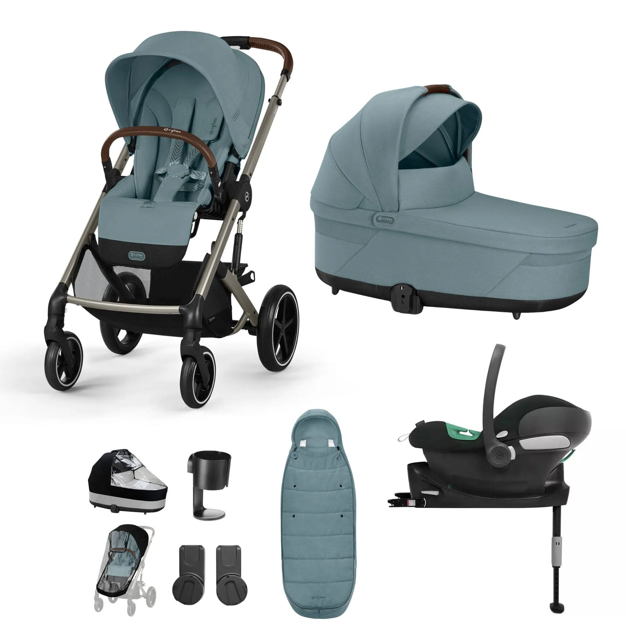 Cybex Balios S Lux Comfort Bundle in Taupe/Stormy Blue