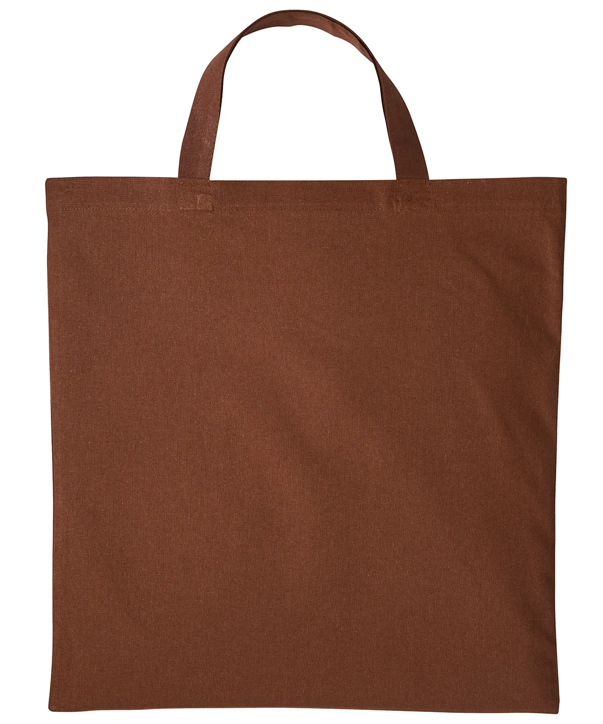 Dark Brown - Cotton shopper short handle