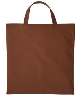Dark Brown - Cotton shopper short handle