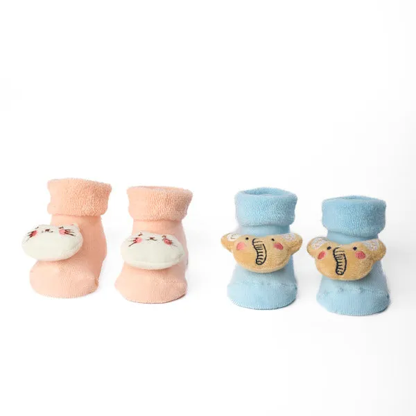 Ellie and Fur 3D Socks - Pack of 2