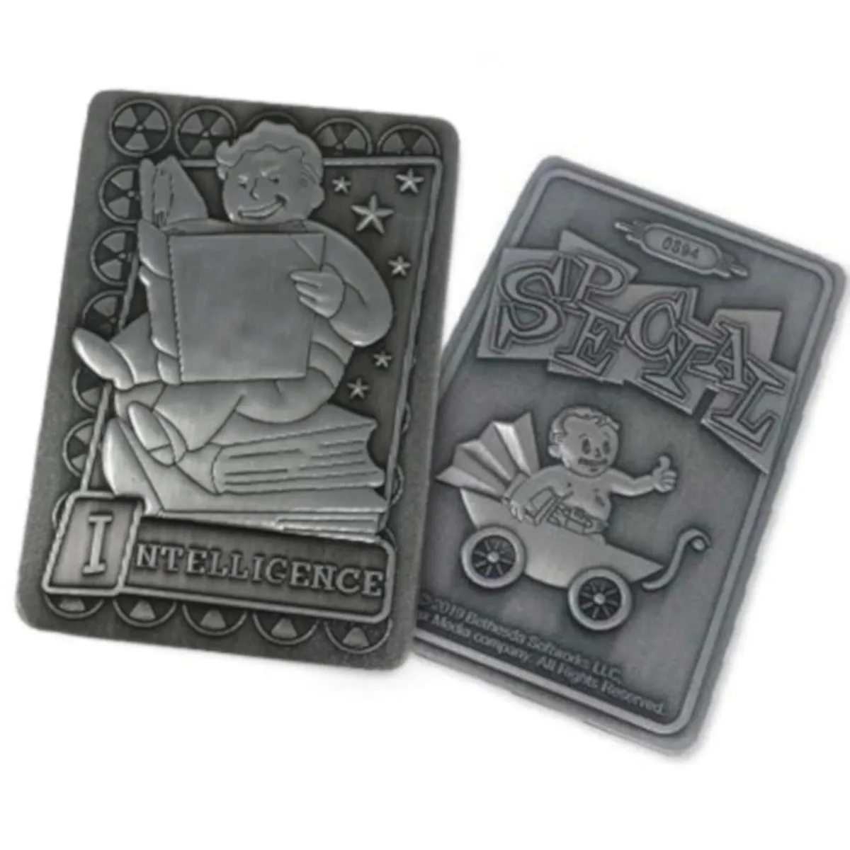 Fallout Limited Edition Metal Perk Card # 5 - Intelligence