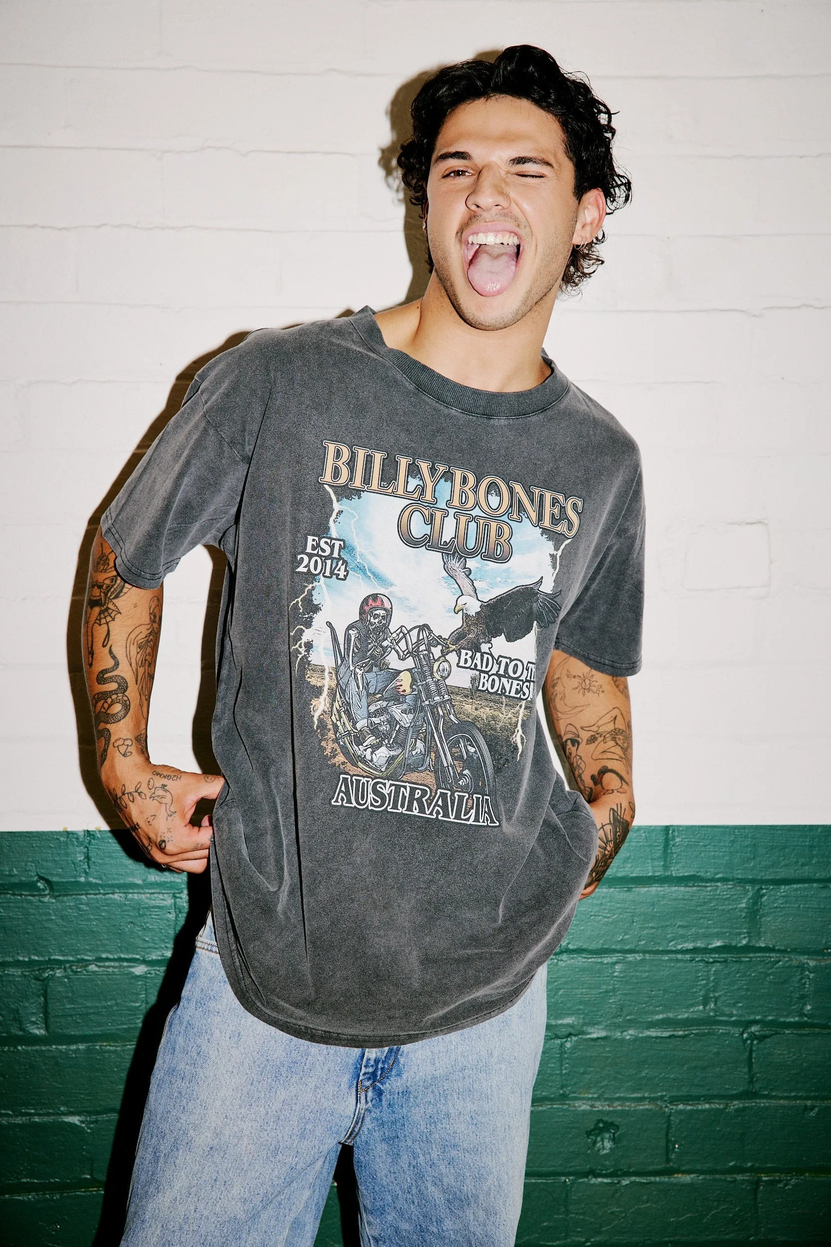 Fast Rides Tee - Washed Black
