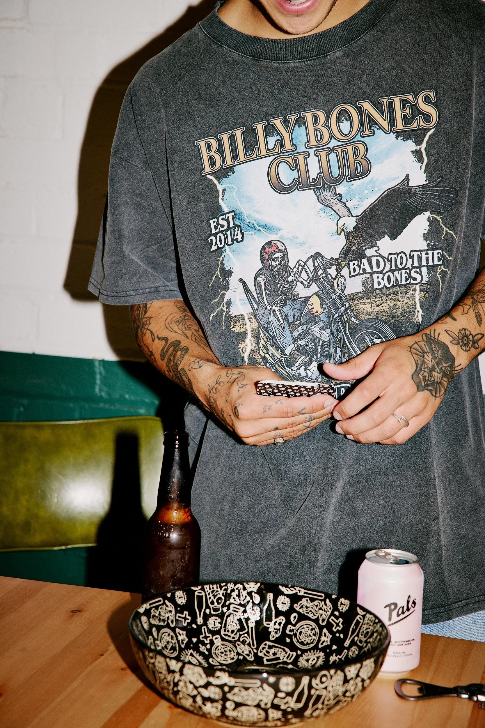 Fast Rides Tee - Washed Black