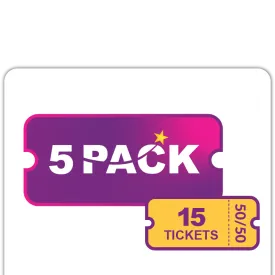 Five (5) Dream Lottery Tickets plus 15 Dream 50/50 Tickets for $500